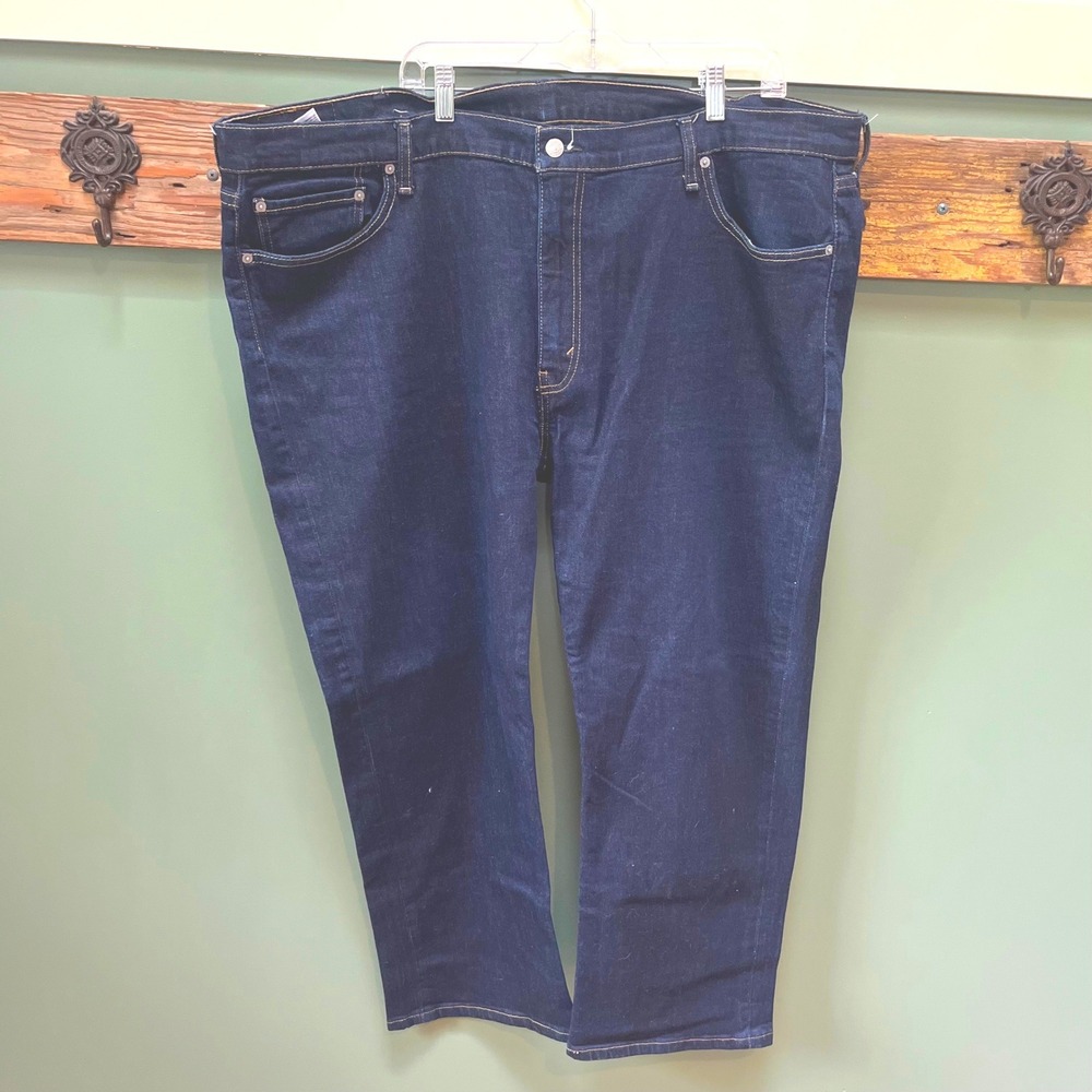 Levis 514 Straight Fit Jeans Mens 48x30‎ Dark Indigo Blue Denim 28726-0004